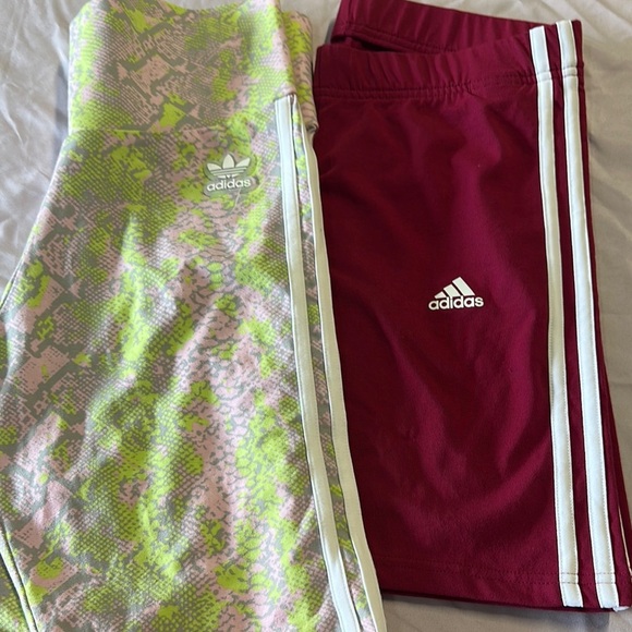 Adidas Red and White Athletic Shorts - Picture 4 of 7